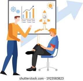 Startup planning illustration concept vector