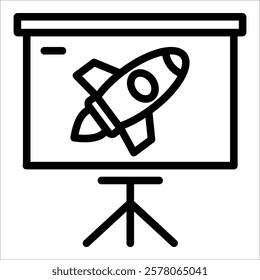 Startup Presentation Icon Element For Design