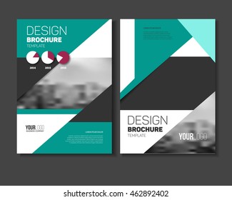 Startup presentation layout or business flyer. Annual report vector design. 