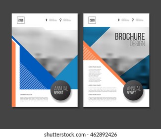 Startup presentation layout or business flyer. Annual report vector design. 