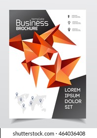 Startup presentation layout or business flyer. Annual report vector design.
