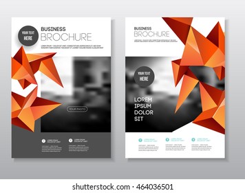 Startup presentation layout or business flyer. Annual report vector design.