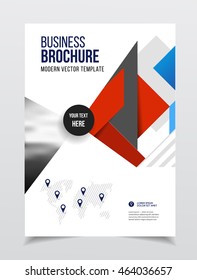 Startup presentation layout or business flyer. Annual report vector design.