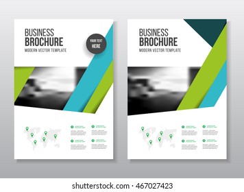 Startup presentation layout or business flyer. Annual report vector design.