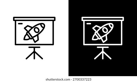 Design do Conjunto de Ícones Brancos da Apresentação de Inicialização