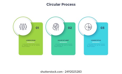 Startup project boosting research rectangular choice infographic chart design template. Business success infochart with icons. Instructional graphics with 3 options. Visual data presentation