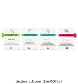 Startup project boosting research rectangular choice infographic chart design template. Business success infochart with icons. Instructional graphics with 4