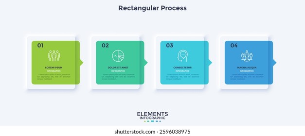 Startup project boosting research rectangular choice infographic chart design template. Business success infochart with icons. Instructional graphics with 4 options. Visual data presentation