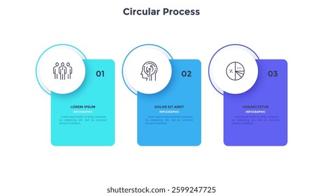 Startup project boosting research rectangular choice infographic chart design template. Business success infochart with icons. Instructional graphics with 3 options. Visual data presentation