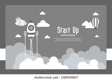 Startup project concept. Business flat design vector illustration