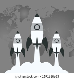 Startup project concept. Business flat design vector illustration.