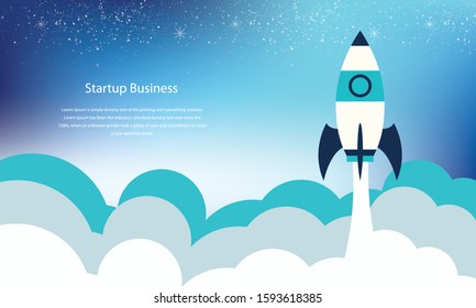 Startup project concept. Business flat design vector illustration.