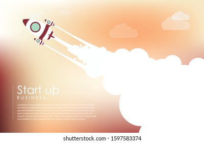Startup project concept. Business flat design vector illustration