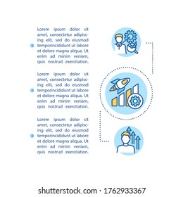 Startup project concept icon with text. Self improvement. Growth in skill. Corporate work PPT page vector template. Brochure, magazine, booklet design element with linear illustrations