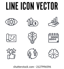 Startup project and development set icon symbol template for graphic and web design collection logo vector illustration
