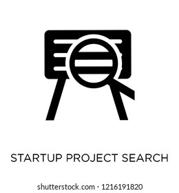 startup Project Search icon. startup Project Search symbol design from Startup collection. Simple element vector illustration on white background.