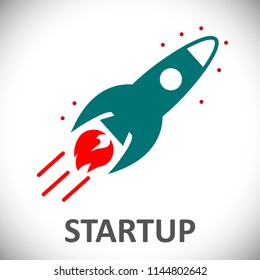 Startup, rocket concept – for stock