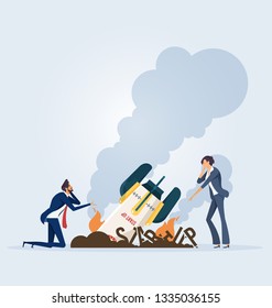 Startup rocket crash