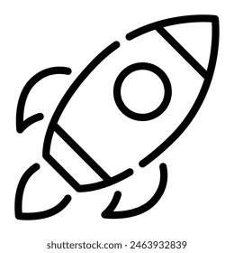 Startup Rocket Symbol kann für Web, App, Infografik, etc. verwendet werden