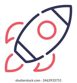 El ícono del cohete de inicio se puede utilizar para Web, App, infografía, etc