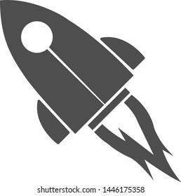 Startup Rocket Icon. Vector Illustration. - Vector