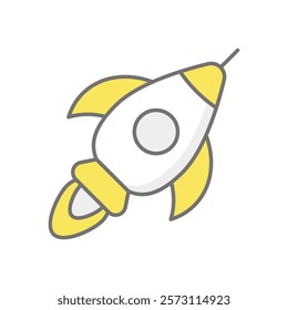 Startup Rocket icon vector stock illustration