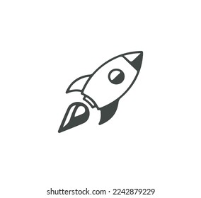 vector de icono de ilustración de cohete de inicio