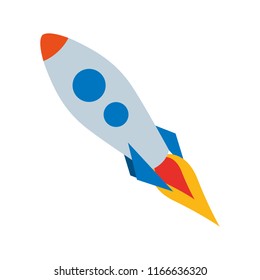 startup rocket isolated icon