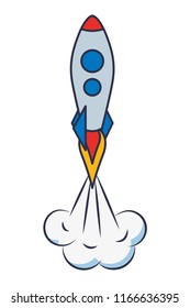 startup rocket isolated icon