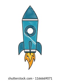 startup rocket isolated icon