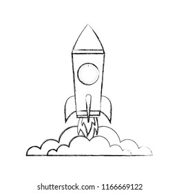 startup rocket isolated icon