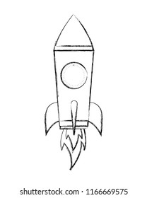 startup rocket isolated icon