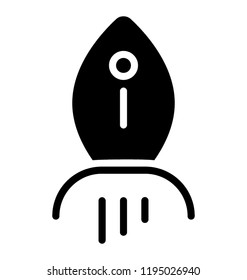 Startup or rocket launch icon design on white background 