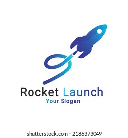 Startup rocket logo, launching logo, Rocket Launch Logo, Rocket logo template