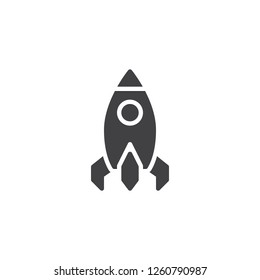 Startup rocket vector icon. filled flat sign for mobile concept and web design. Start up business rocket simple solid icon. Symbol, logo illustration. Pixel perfect vector graphics