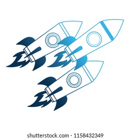 startup rockets isolated icon
