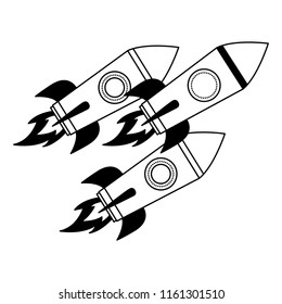 startup rockets isolated icon
