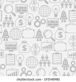 Start-up seamless pattern in flat design style.