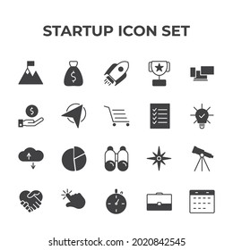 startup set icon, isolated startup set sign icon, vector illustration