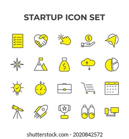 startup set icon, isolated startup set sign icon, vector illustration
