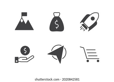 Startup-Set-Symbol, einzelne Startup-Set-Symbol, Vektorgrafik