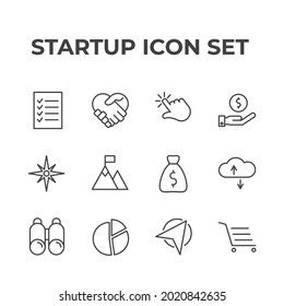 startup set icon, isolated startup set sign icon, vector illustration