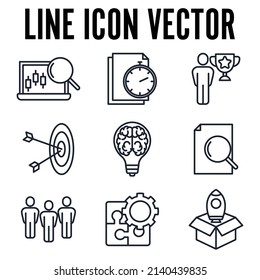 startup set icon symbol template for graphic and web design collection logo vector illustration