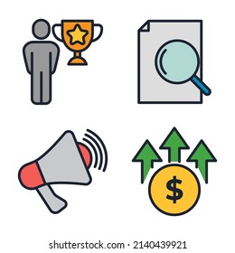 startup set icon symbol template for graphic and web design collection logo vector illustration