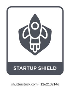 startup shield icon vector on white background, startup shield trendy filled icons from Startup stategy and success collection, startup shield simple element illustration