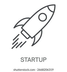 Ilustración de símbolo de esquema de diseño de estilo simple de inicio