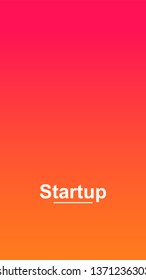 Startup social media story duotone template. Gradient coral advertising web banner with text, promotion content layout. Modern vibrant mobile app design. Blending orange color with lettering mockup
