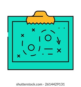 startup strategy board line icon vector. startup strategy board sign. isolated symbol illustration