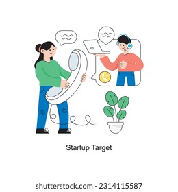 Startup Target Flat Style Design Vector illustration. Stock illustration