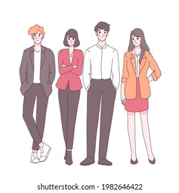 Startup team illustration design of vector.